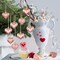 36Pcs Valentines Day Decor Heart Ornaments Rose Gold Heart Shaped Baubles Ornaments for Valentine's Day Hanging Decorations or Wedding Anniversary Party Supplies Home Tree Decorations (4 Styles)